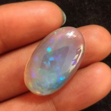 Natural Ethiopian opal 24x14.5mm oval cabochon 12.25 cts natural opal full of fire for jewelry making